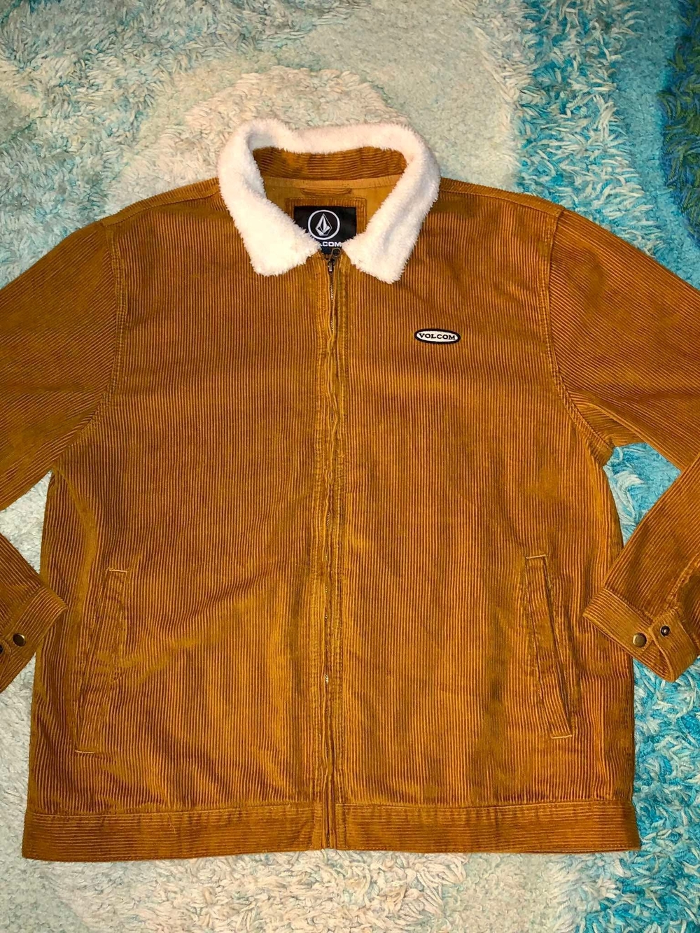 Volcom Halecrest Corduroy Trucker Jacket Size XL